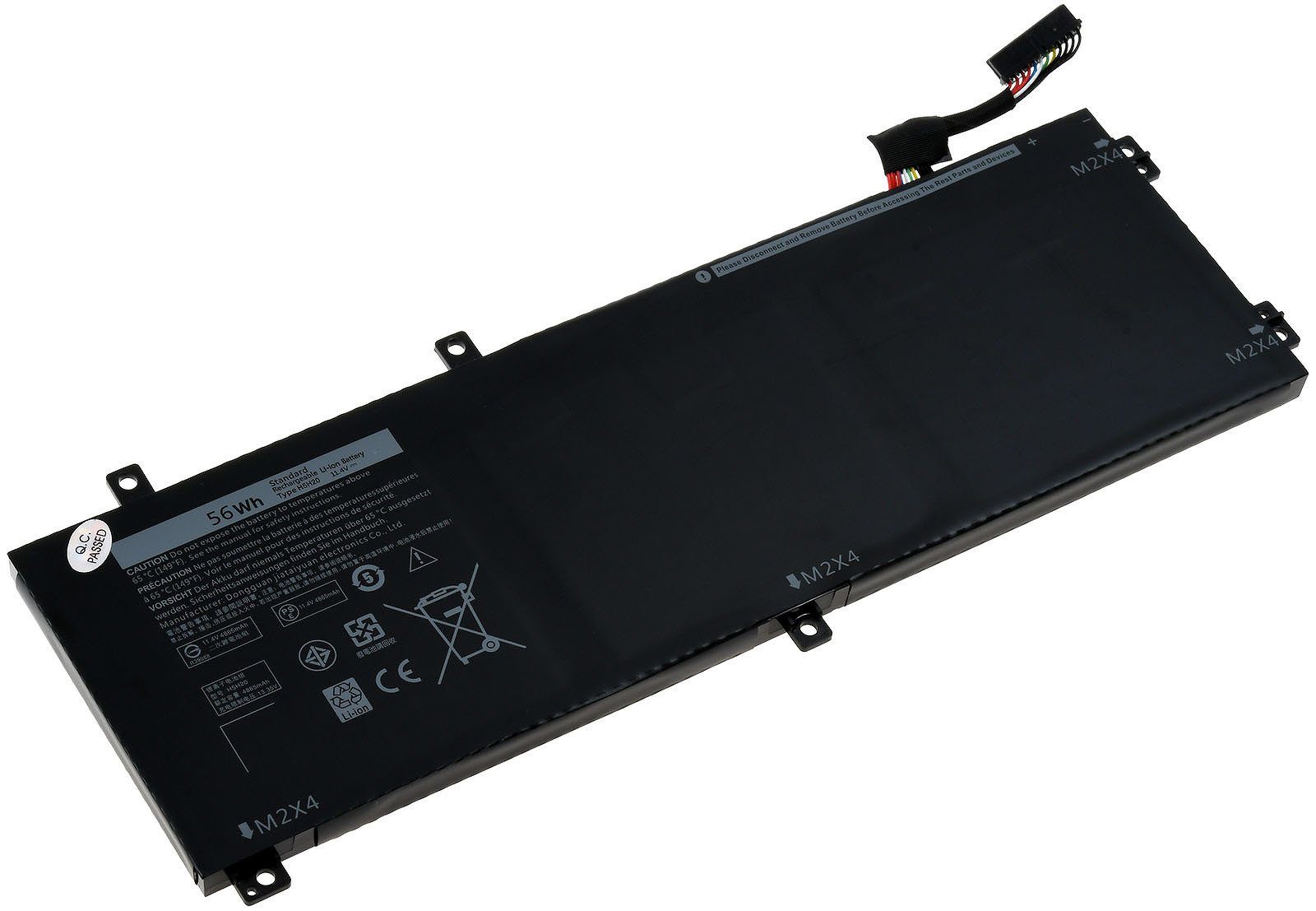 Powery Akku für Dell XPS15 9550 Laptop-Akku 5100 mAh (11.4 V)