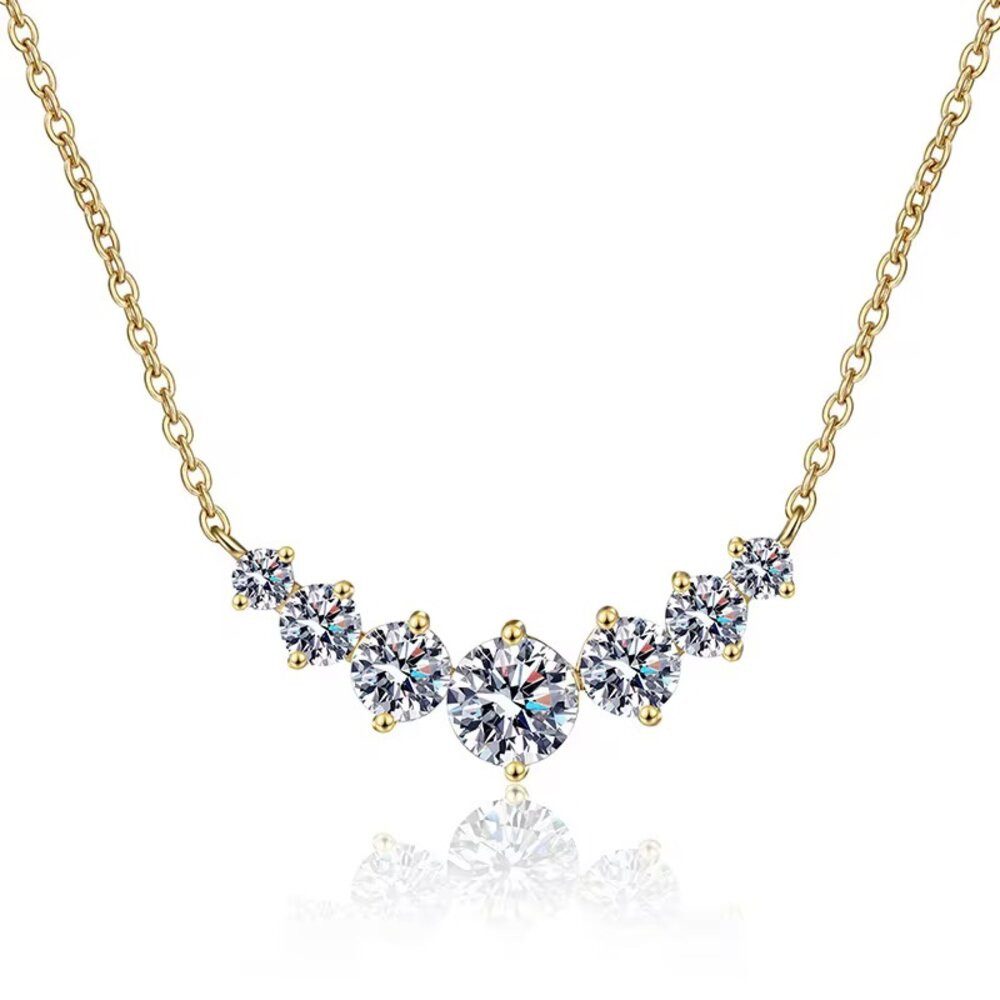 ROUGEMONT Collier Funkelnde Collier Halskette Zirkonia 925 Sterling Silber 45cm