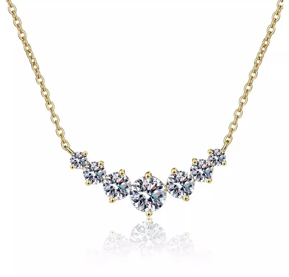 ROUGEMONT Collier Funkelnde Collier Halskette Zirkonia 925 Sterling Silber 45cm