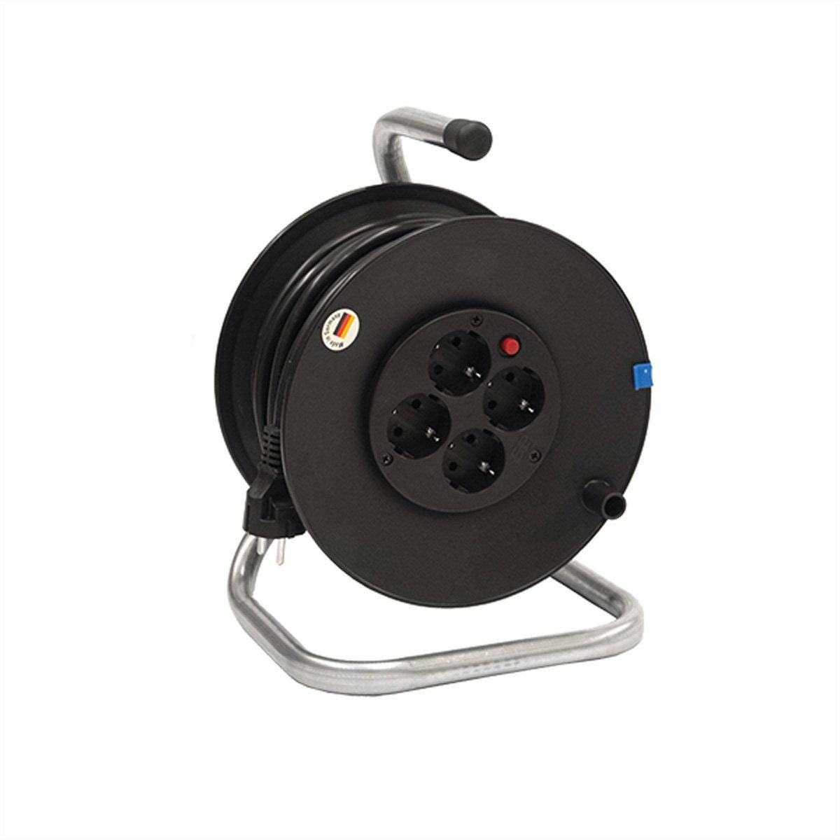 Bachmann Kabeltrommel 4-fach mit Thermoschutz Kabeltrommel (Kabellänge 25 m)