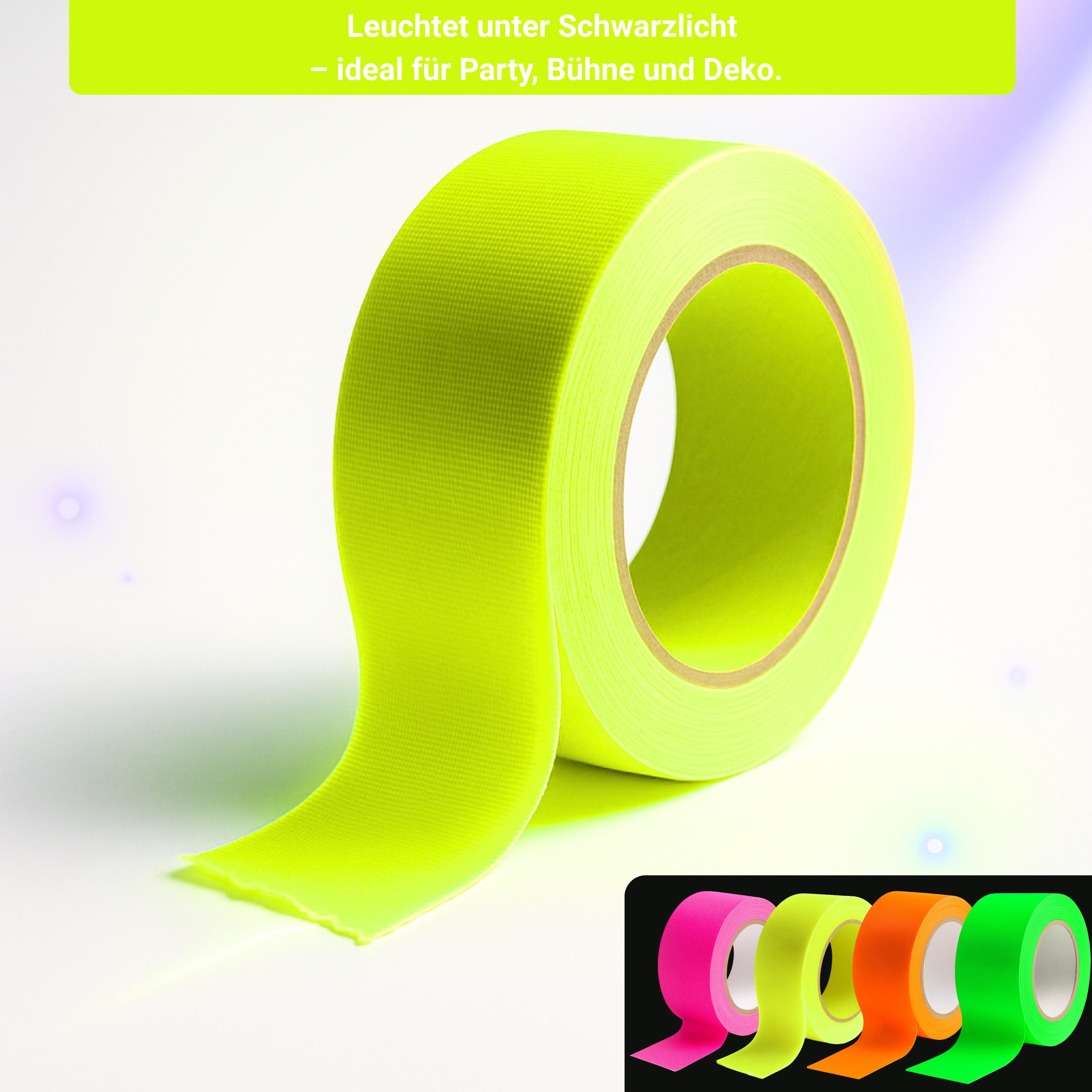 varivendo Klebeband Klebeband 25m Gewebeband neon-gelb günstig online kaufen