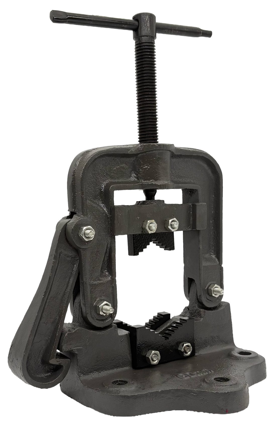 WELDINGER Schraubstock Rohrschraubstock 1/8" bis 2" (60 mm) auswechselbare Spannbacken, 1-St., selbsttätige Verschlusshaken, kräftige, leichtgängige Spindel