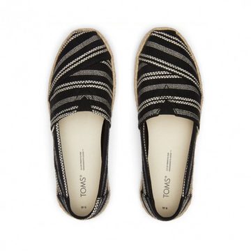 TOMS Black Global Stripe, vegane Schuhe Sandale