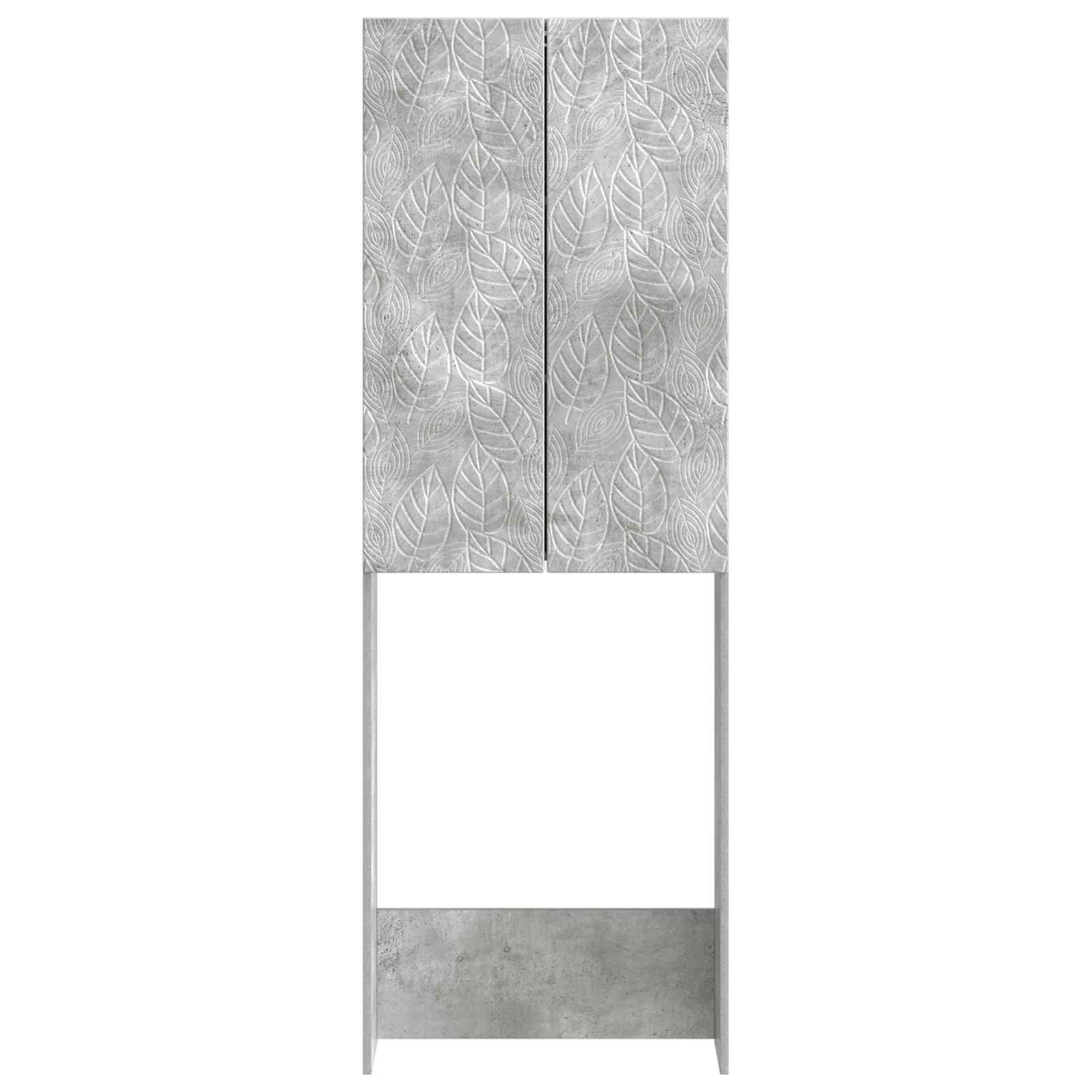 vidaXL Badezimmerspiegelschrank Toilettenschrank DELFT Betongrau 66 x 25,5 x 190 cm