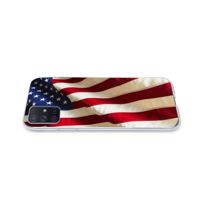 MuchoWow Handyhülle Flagge der Vereinigten Staaten Phone Case Handyhülle Samsung Galaxy A71 Silikon Schutzhülle