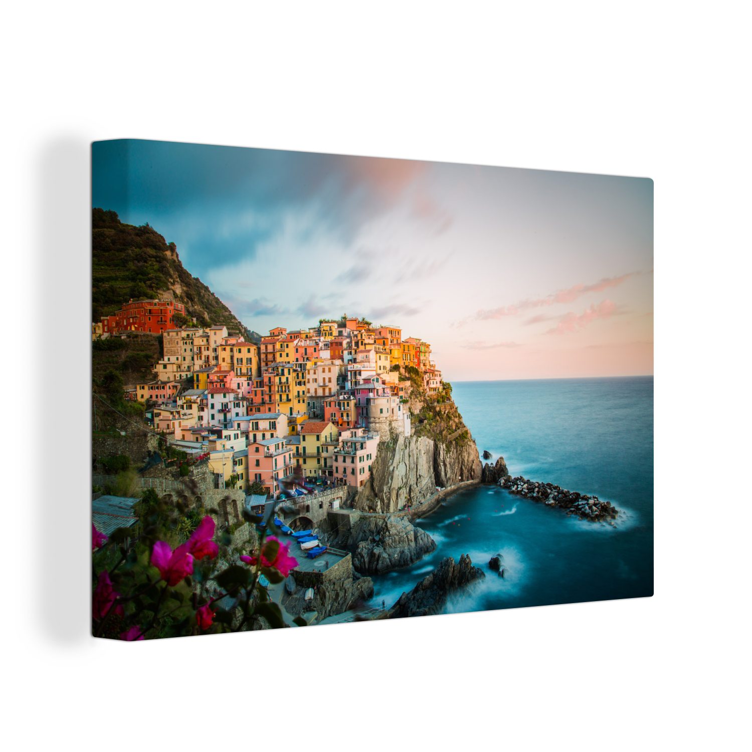 OneMillionCanvasses® Leinwandbild Italien - Cinque Terre - Landschaft, (1 St), Wandbild Leinwandbilder, Aufhängefertig, Wanddeko, 30x20 cm