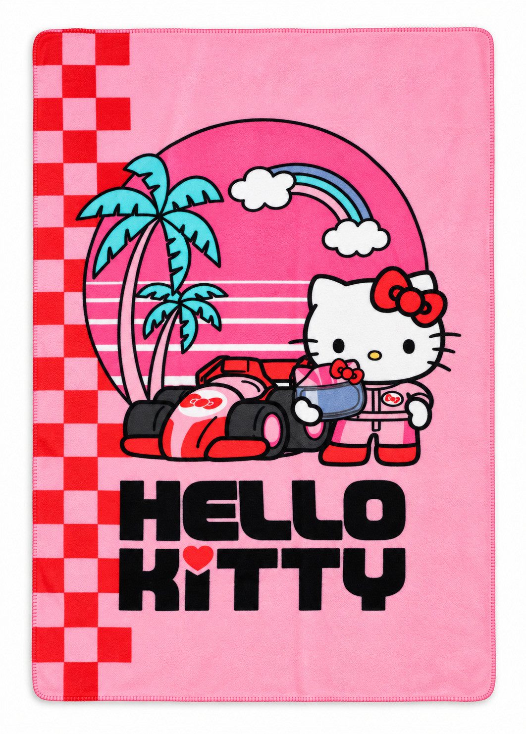 Wohndecke Hello Kitty Kinder Fleece Decke warme Kuscheldecke Wohndecke 100x140, Hello Kitty