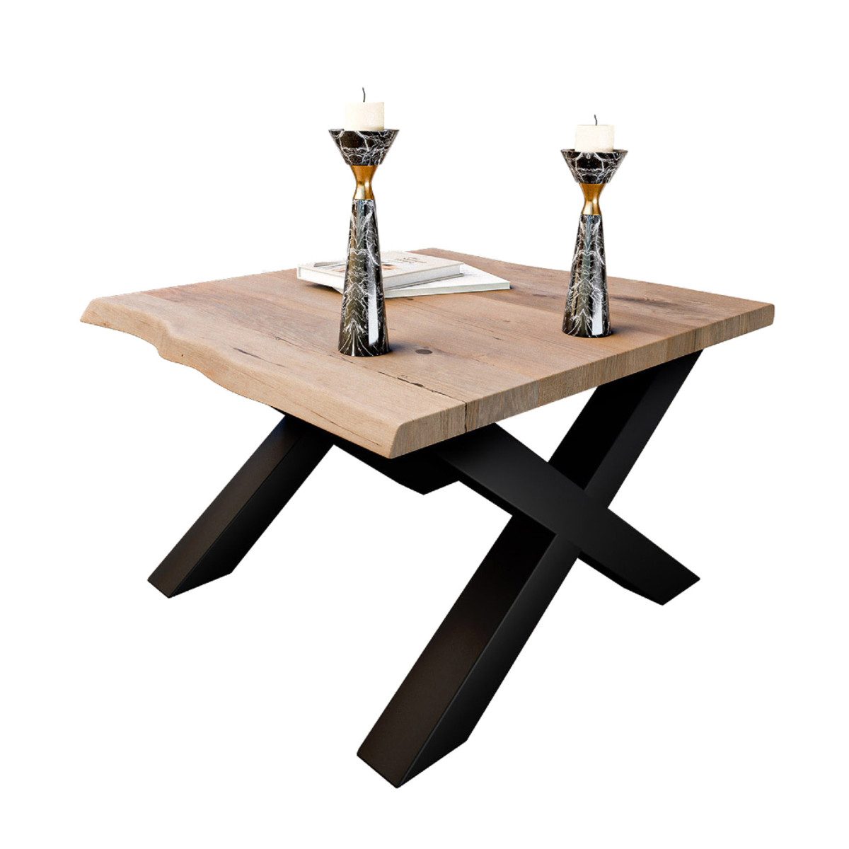 Liadomo Couchtisch Boston, Akazie Massivholz, Platte mit natürlicher Baumka günstig online kaufen