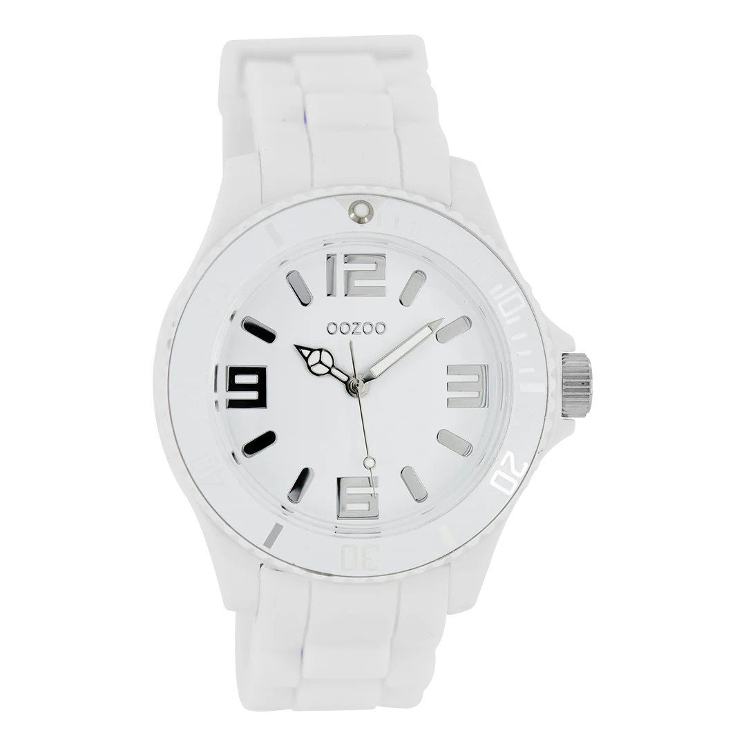 OOZOO Quarzuhr Armbanduhr C4172 Weiss Silikonband günstig online kaufen