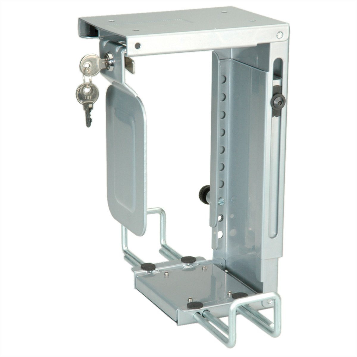 ROLINE Halterung Mini-PC-Halter, abschliessbar, silber