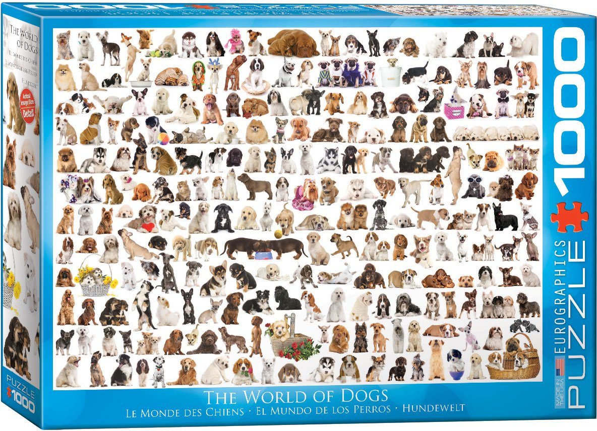 Puzzle 1000 Hunde cm., Puzzle empireposter 68x48 Teile Format - 1000 Puzzleteile Hundewelt -