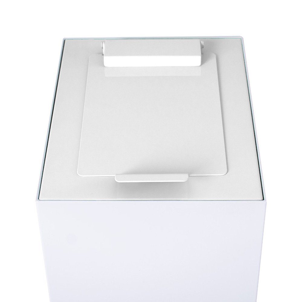 Klappendeckel für Abfalltrennanlage Mülleimer L, Anthrazit modulare PROREGAL® Weiß 60 mit
