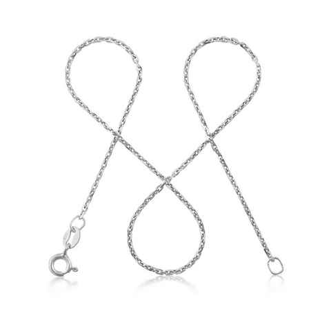modabilé Silberkette Ankerkette DELICATE Rund, Halskette Damen 35cm, 1,3mm, Kette ohne Anhänger, Sterling Silber 925