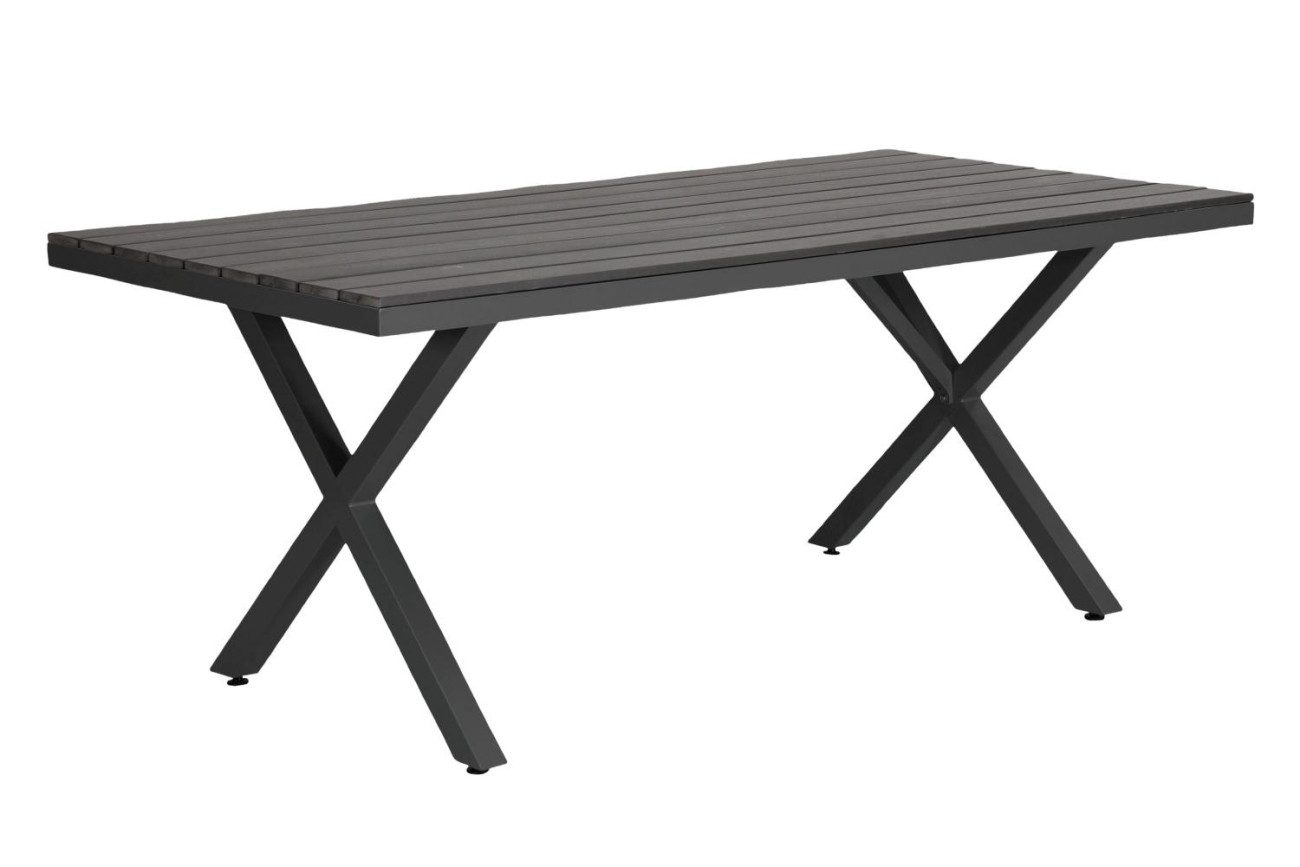 Brafab Esstisch Leone 200x100 cm, Schwarz, Geeignet für 6-8 Personen