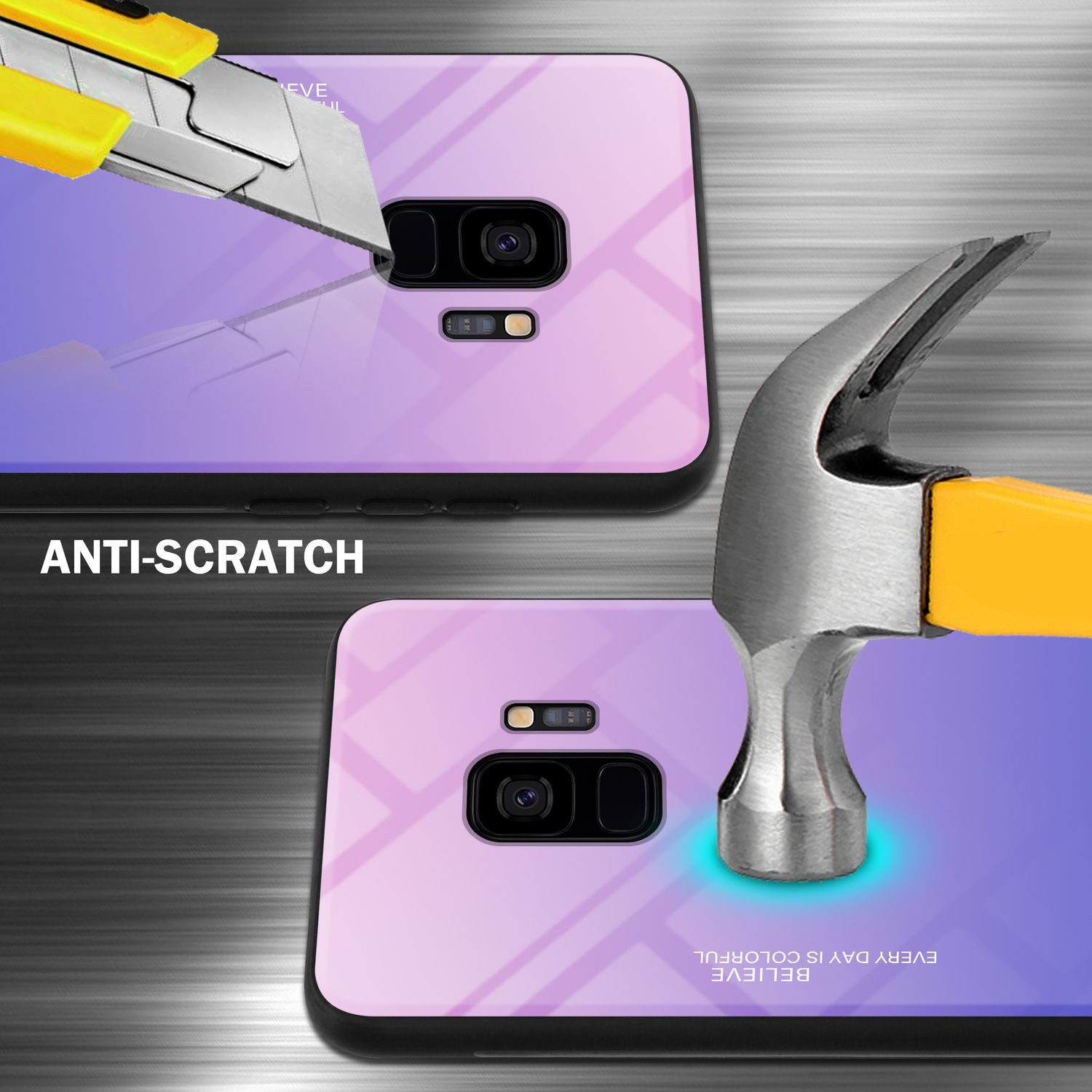 Cadorabo Handyhülle für Samsung Galaxy S9 Hülle Samsung Galaxy S9, Robustes Hard Case - Handy Schutzhülle - Hülle - Back Cover Bumper