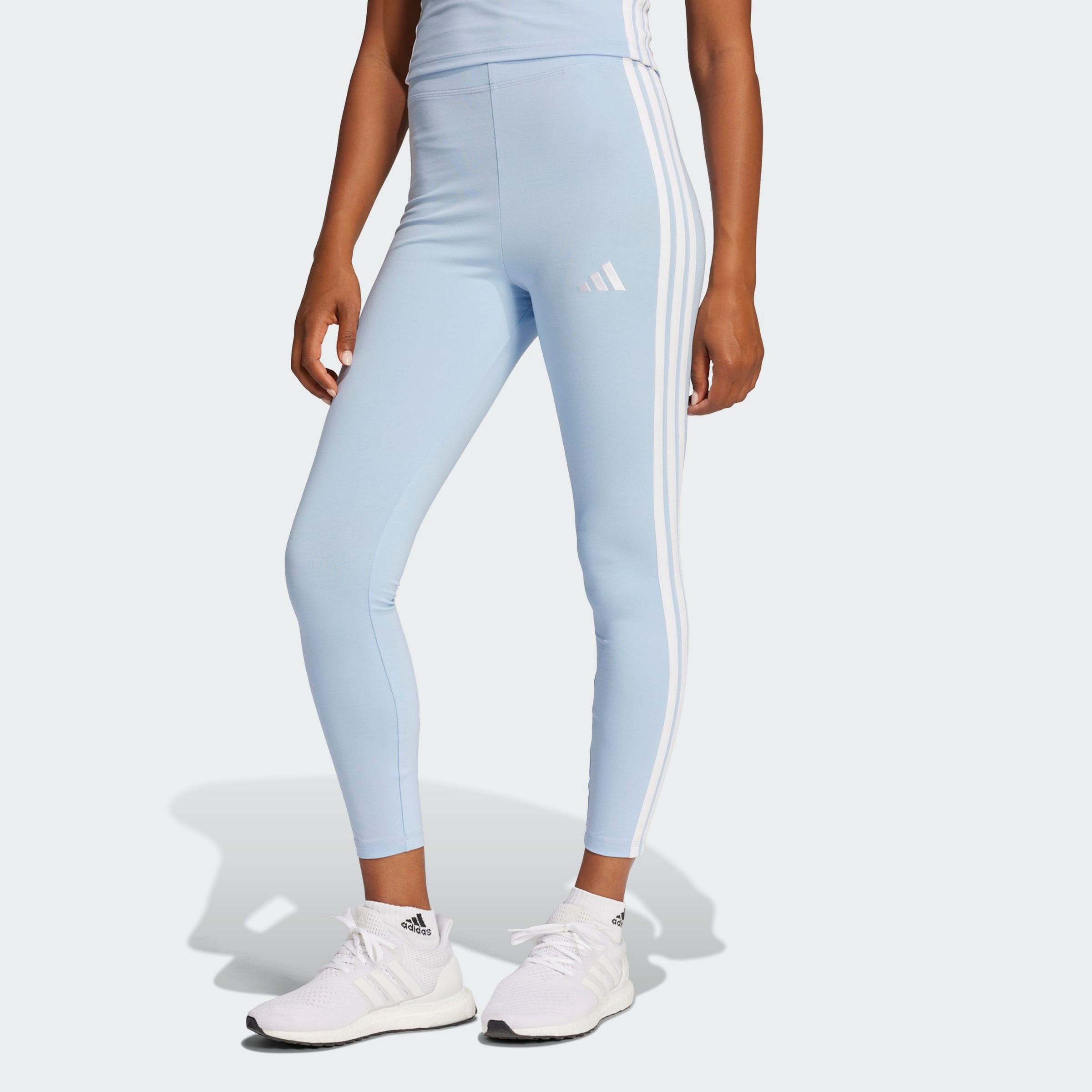 adidas Sportswear Trainingstights W 3S SJ LEG sportlicher Look mit 3-Streifen, aus Baumwolle und Elasthan