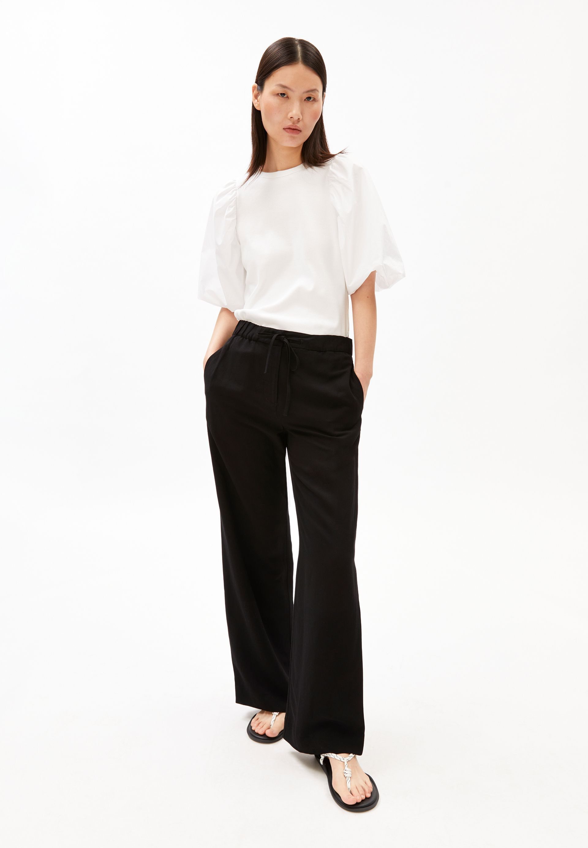 Armedangels Stoffhose LINO BLEND Leinen-Mix (Mid waist, Relaxed Fit)