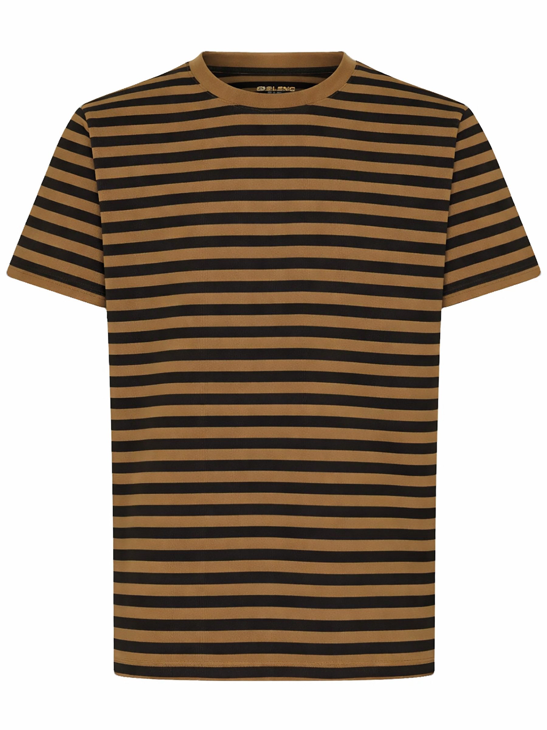 Blend T-Shirt Feines Streifenmuster Rundhalsausschnitt Kurzarm Casual für Herren (1-tlg) BHKADEK STRIPE S/S TEE