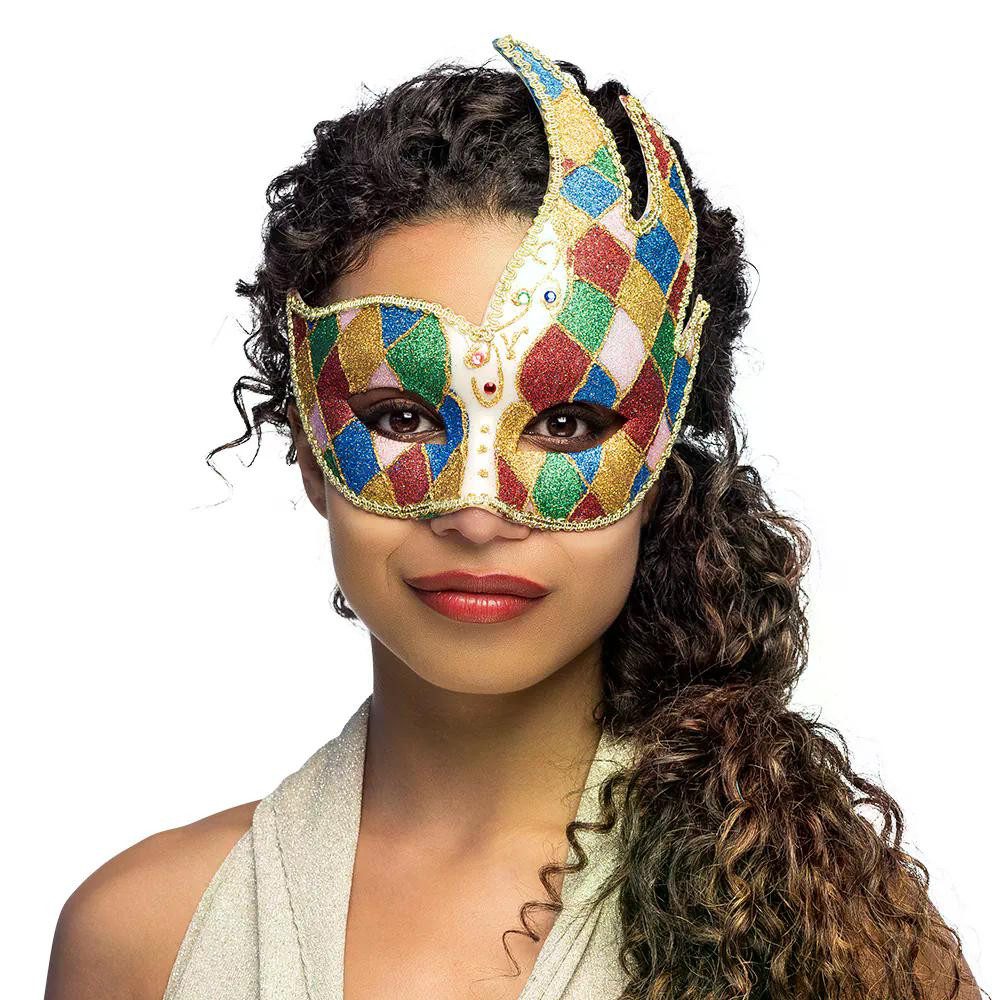 Boland Verkleidungsmaske Venezianische Maske Augenmaske Venice Jester für Karneval Maskenball, klassische venezianische Eleganz verleiht dem Outfit ein Hauch Mystik