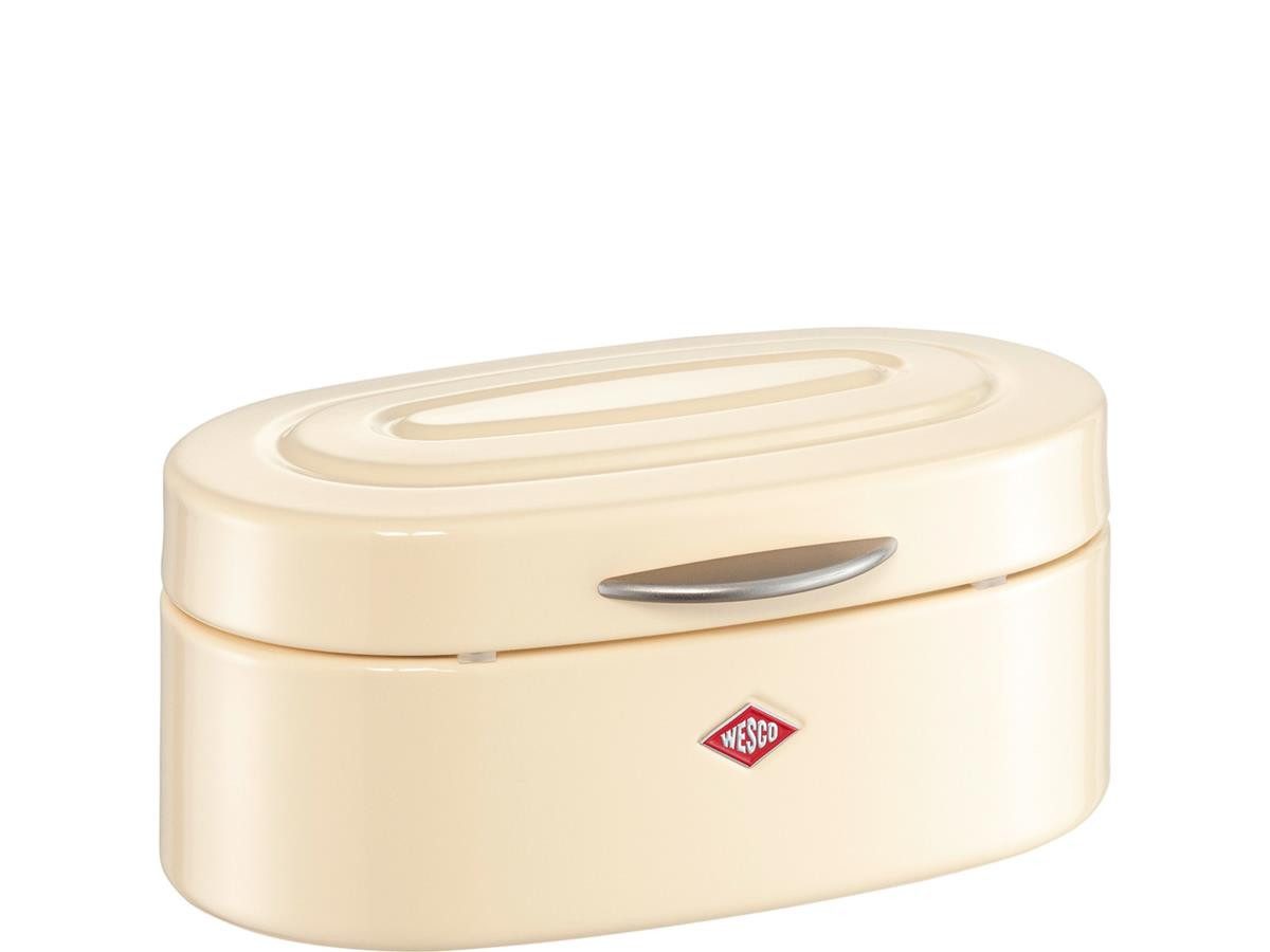 WESCO Brotkasten Mini Elly, Metall, Organizer Stahl kompakt – Mandel