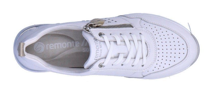Flecht-Details aufwendigen Remonte weiß mit Sneaker