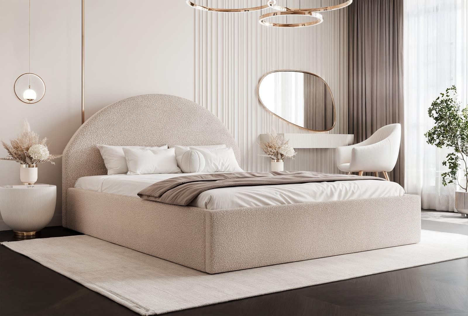Compleo Polsterbett Designer Polterbett CLARA, mit Stauraum, Glamour-Bett, günstig online kaufen