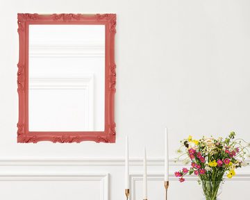 ASR Rahmendesign Wandspiegel Modell Mailin (modern, rosa, Designer Spiegel im Vintage Stil), Größe außen: 62cm x 82cm x 5,5 cm