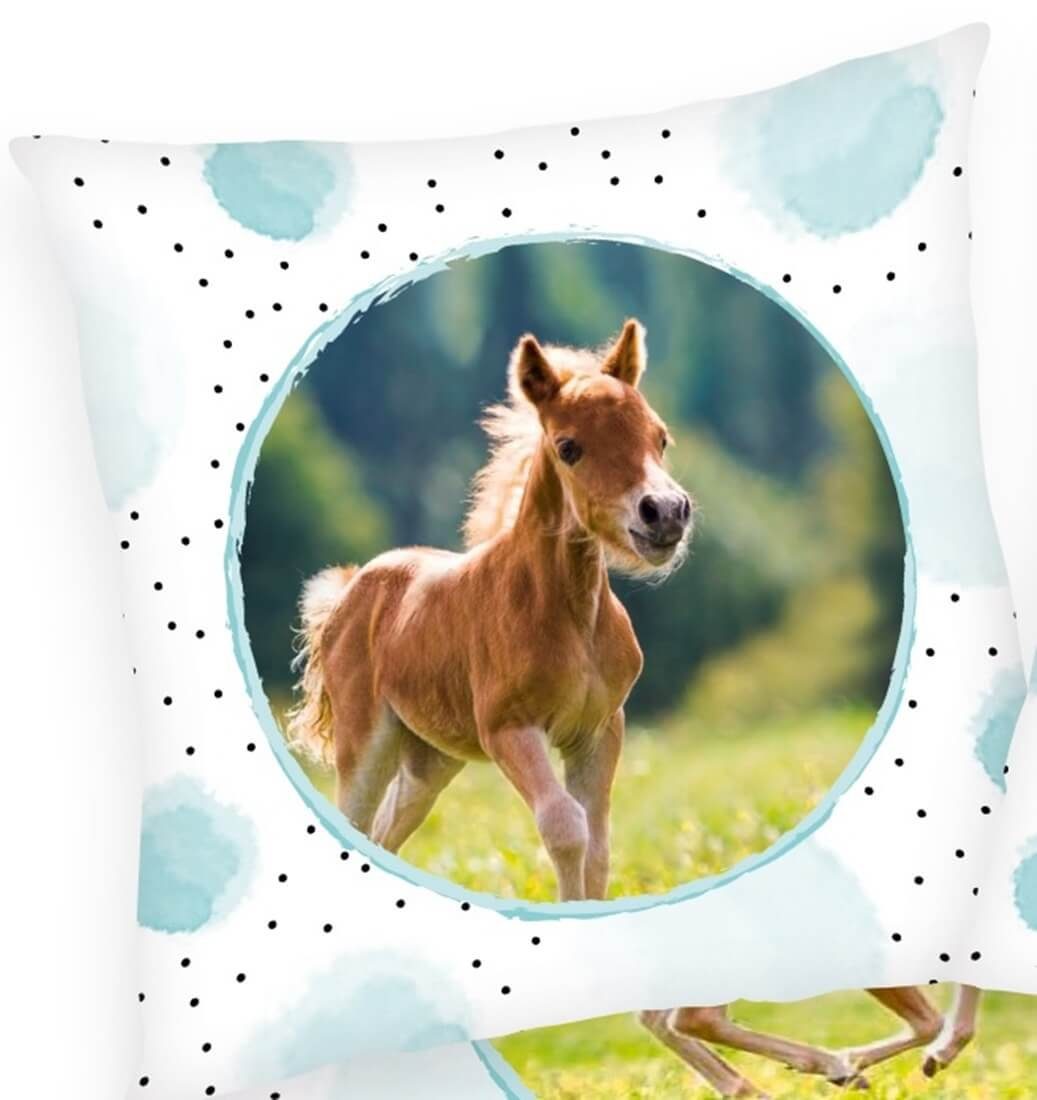 Herding Bettwäsche Pony Fohlen Pferd - Kuschelige Flanell-Bettwäsche, 135x200 & 80x80, Flanell, 100% Baumwolle