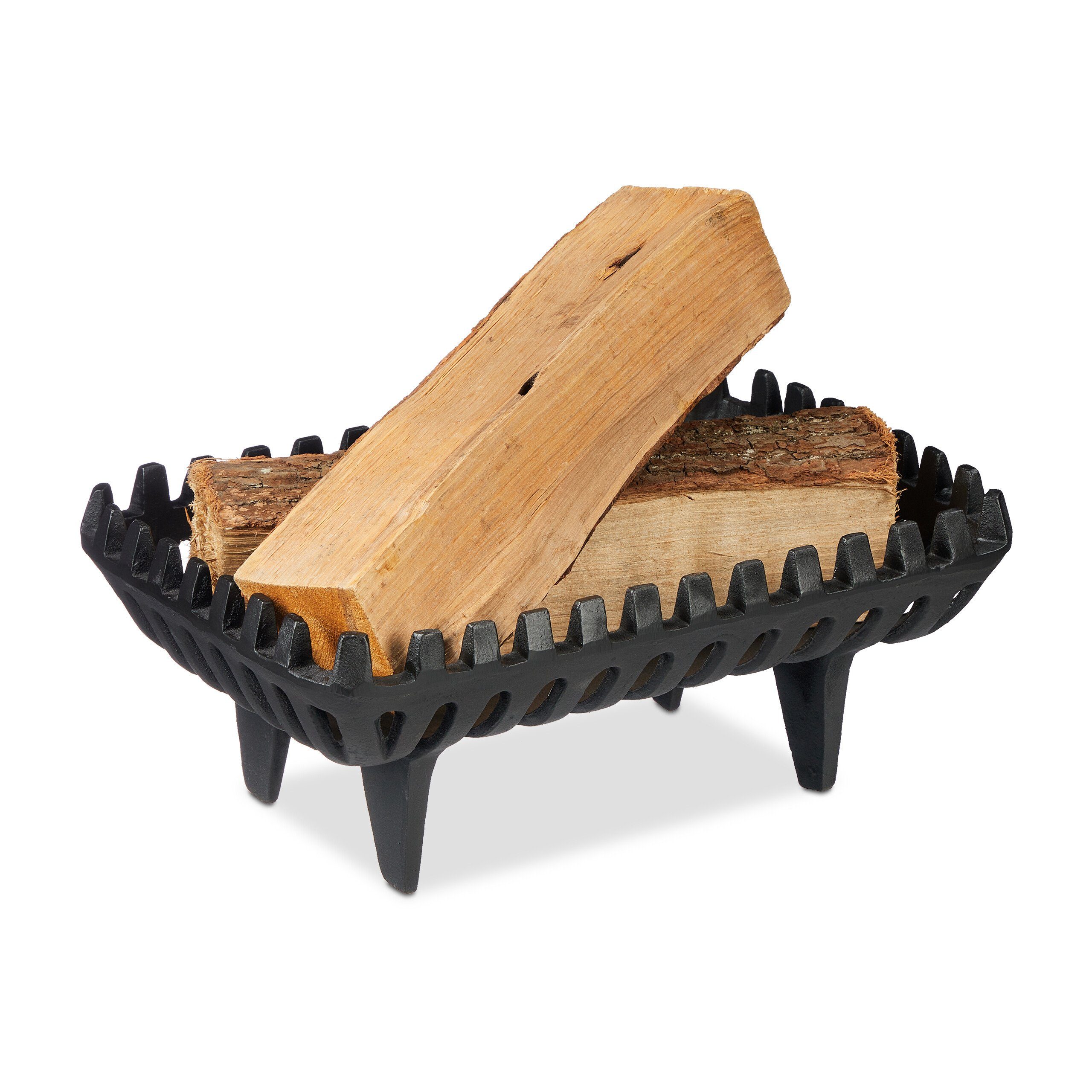 relaxdays Feuerrost Kaminrost mit Standfüßen, 37x26 cm, (1-St)