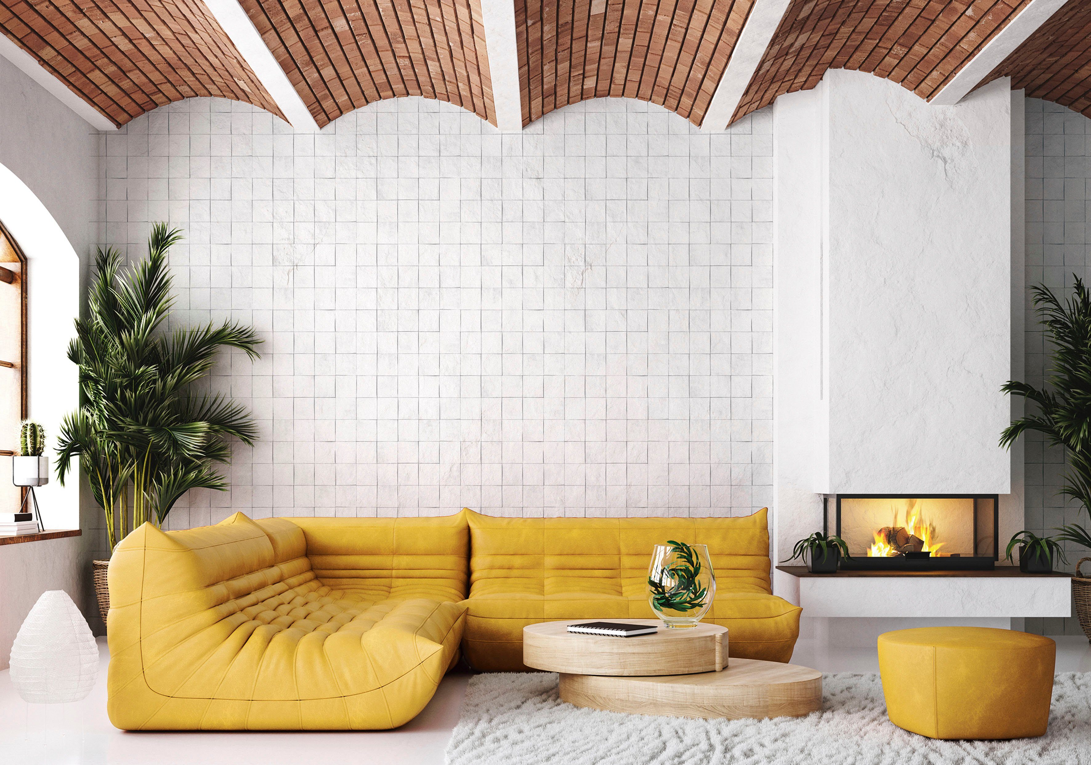Marburg Fototapete Tile, glatt, matt, moderne Vliestapete für Wohnzimmer Schlafzimmer Küche weiß