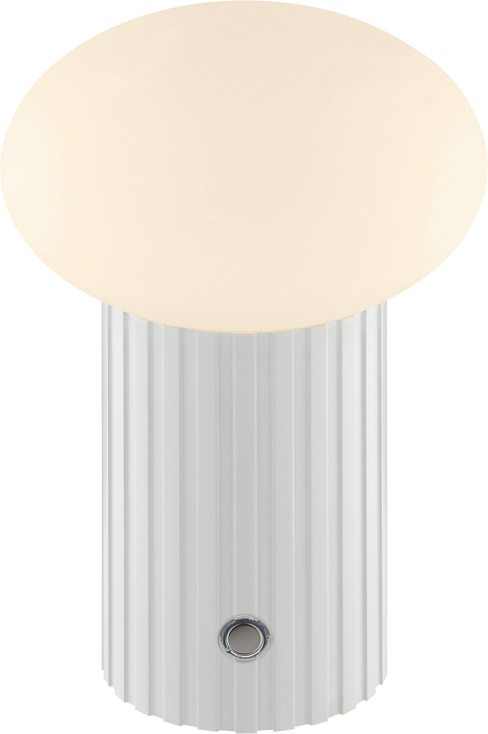 Brilliant LED Tischleuchte Venti, Dimmfunktion, LED fest integriert, Warmweiß, Akku-Leuchte, Ø 12 cm, Höhe 18 cm, 250 lm, Wireless charging o. USB