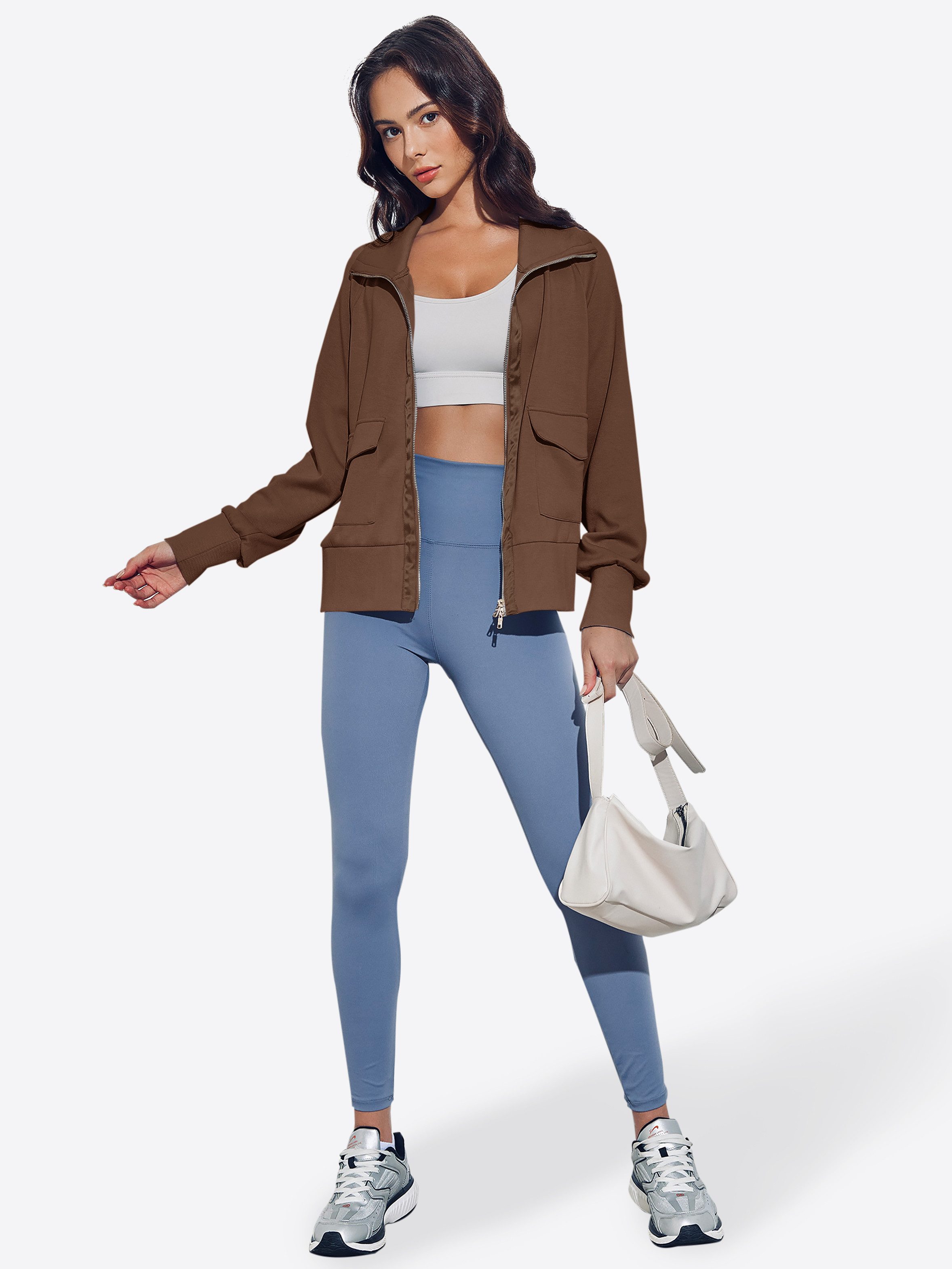 Imily Bela Sweatjacke Damen Langärmliges Lockeres Freizeit-Sweatshirt (Pack günstig online kaufen