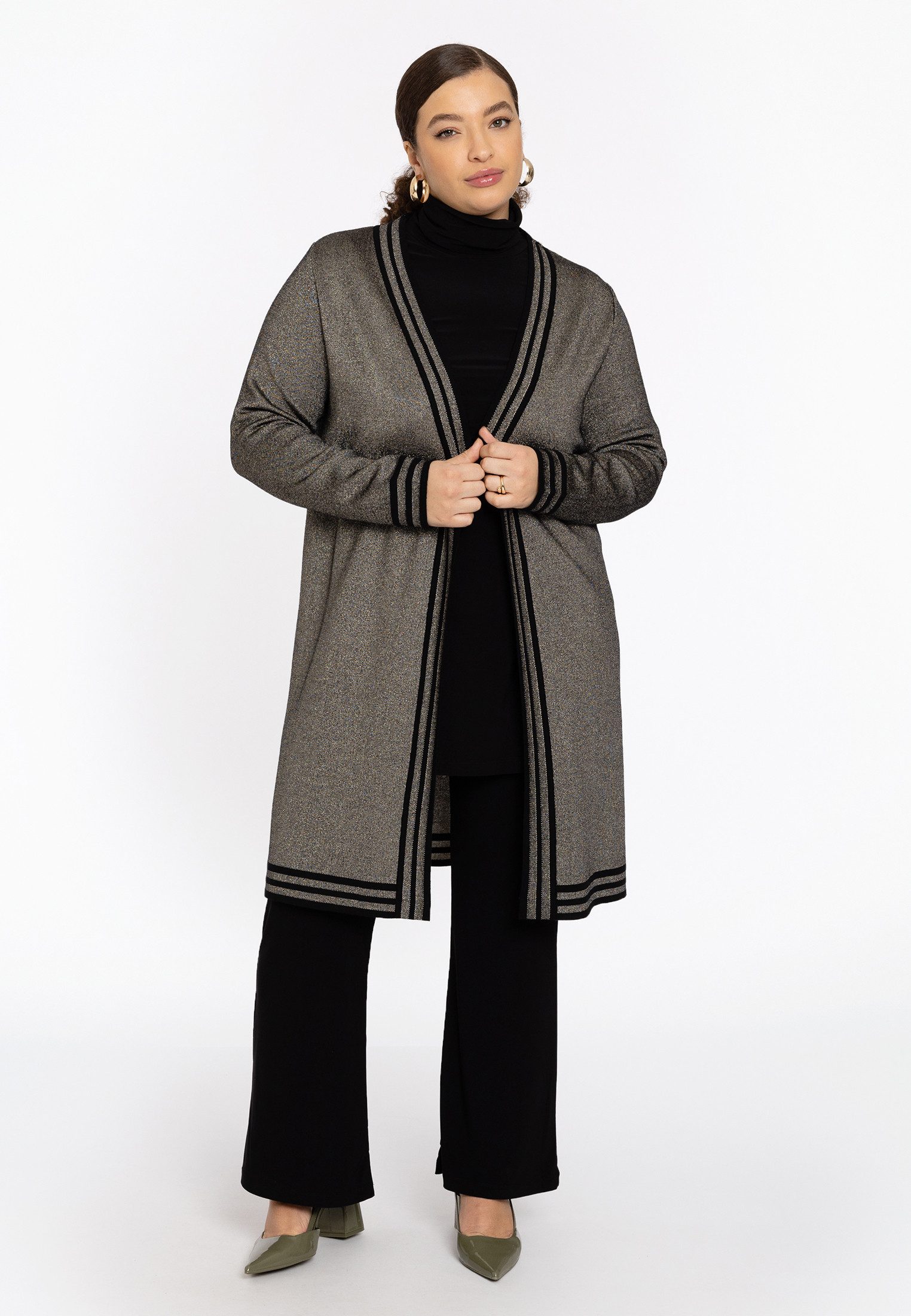 YOEK Cardigan Damen Strickjacke mit Druck
