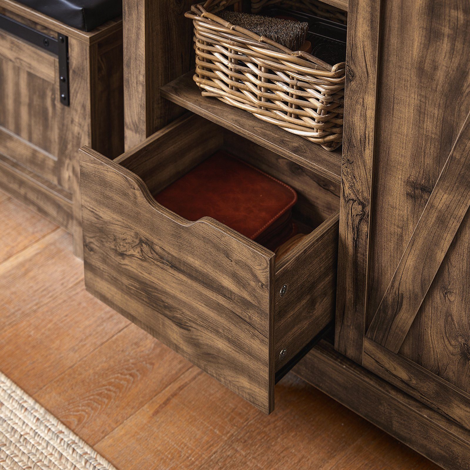 SoBuy Sideboard FSB59, mit Schiebetür Schuhschrank Küchenschrank Flurschrank Beistellschrank