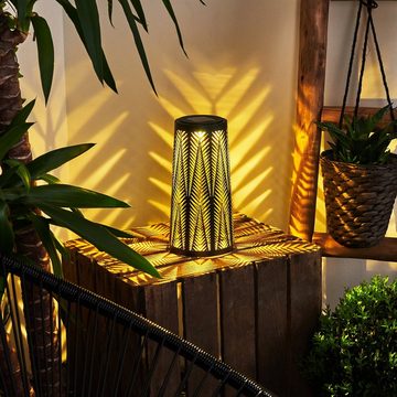 hofstein LED Solarleuchte Lichteffekt Solar Aussen Lampe LED Garten Leuchten Balkon Hof