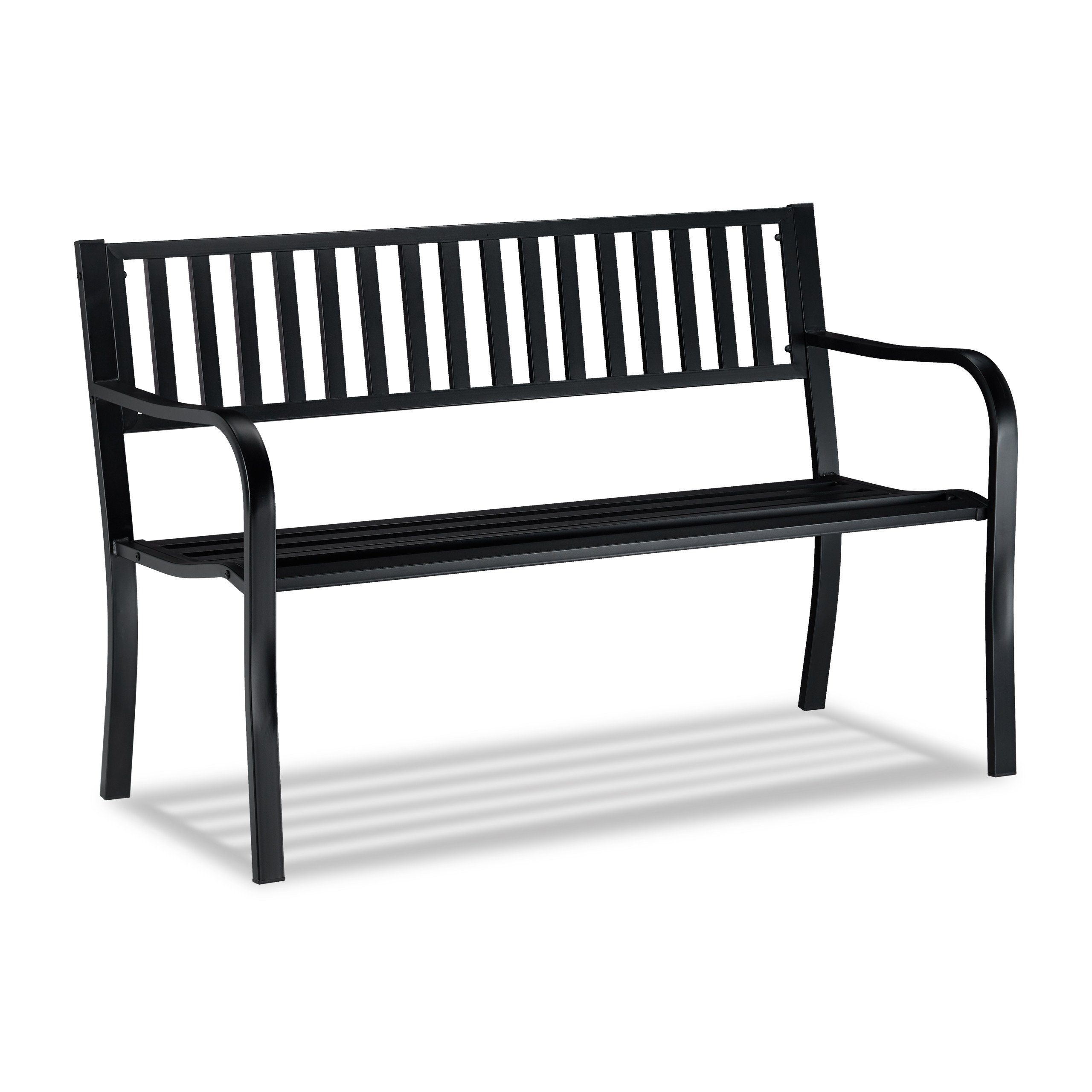 relaxdays Gartenbank mit Metallstrebe günstig online kaufen