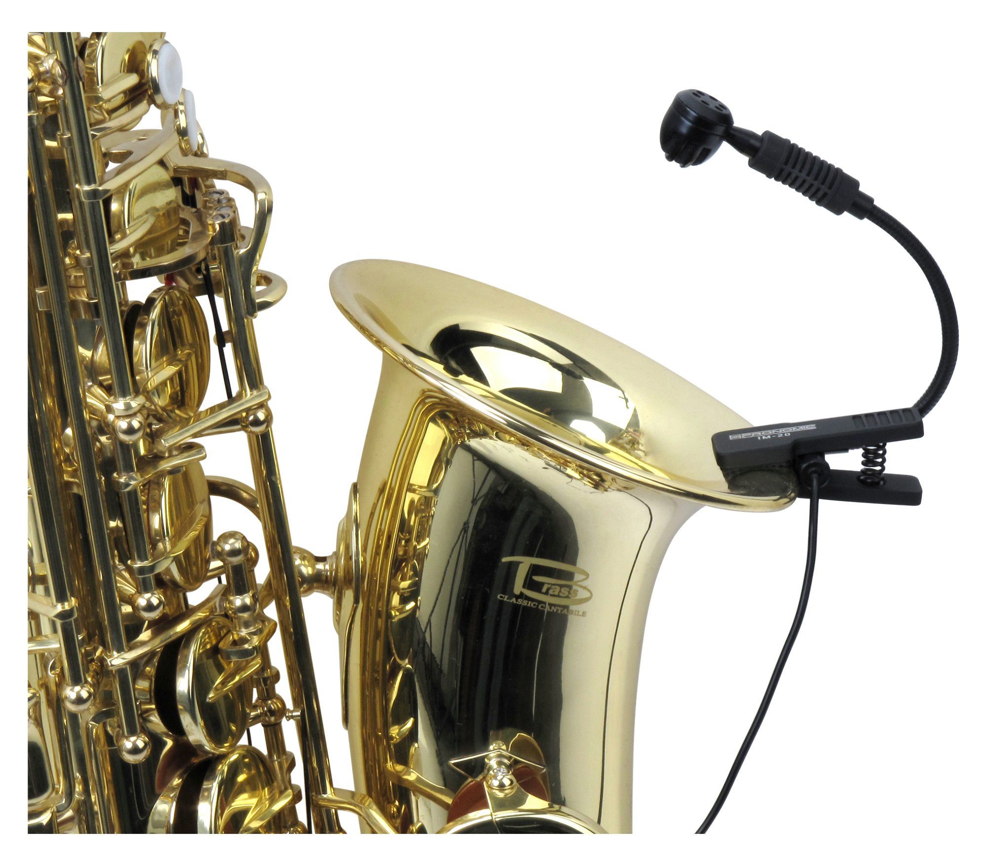 Pronomic Mikrofon IM-20 Bläsermikrofon XLR abnehmbarer Phantomspeiseadapter, Richtcharakteristik: Niere