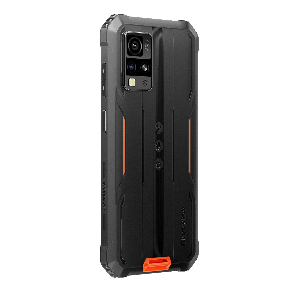 blackview Blackview BV4800 Rugged Outdoor Smartphone wasserdicht 12 GB RAM Smartphone (16.66 cm/6.56 Zoll, 64 GB Speicherplatz, 16 MP Kamera, GPS, Glonass, Beidou, Galileo, NFC, OTG, Face ID, Handschuhmodus)