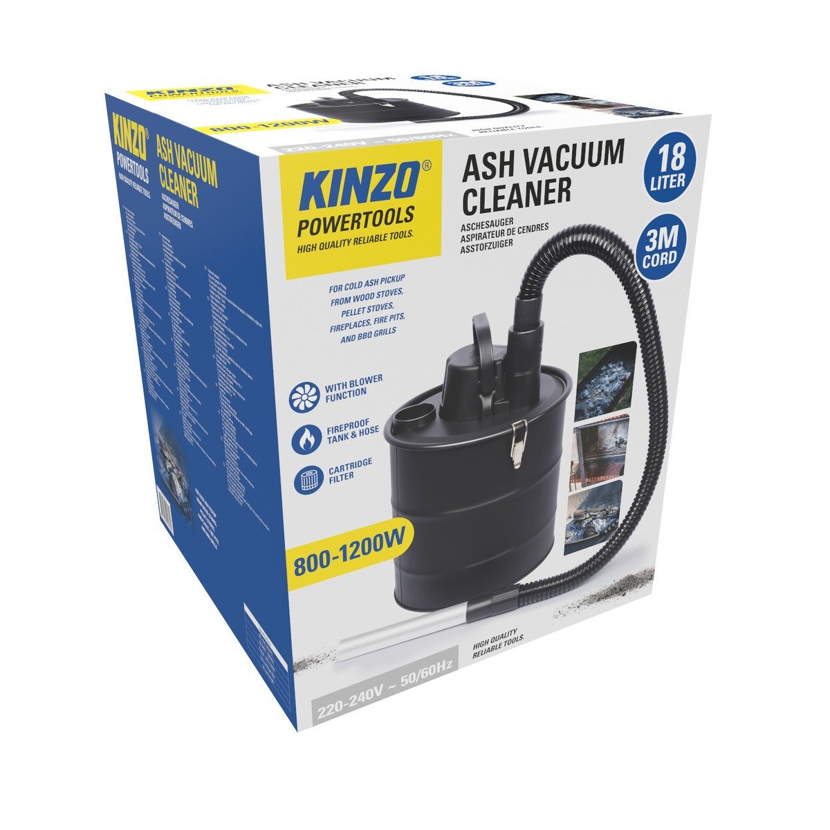 Kinzo Staubabsauger Kinzo Aschesauger, 18L