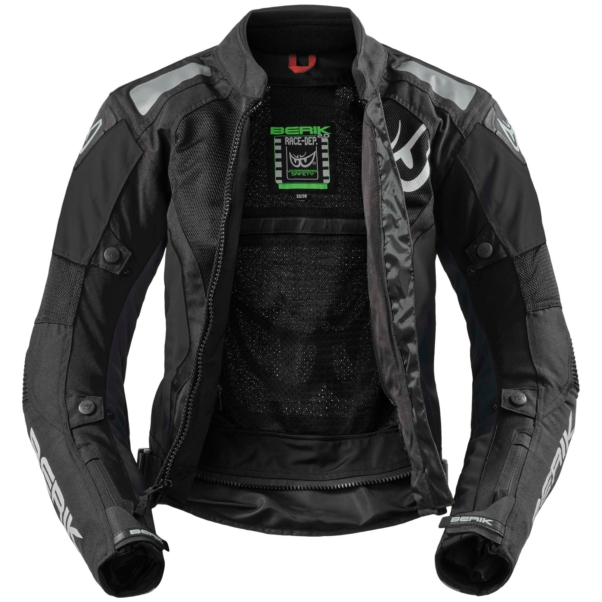 Berik Motorradjacke Vephe Damen Motorrad Textiljacke herausnehmbares Innenfutter