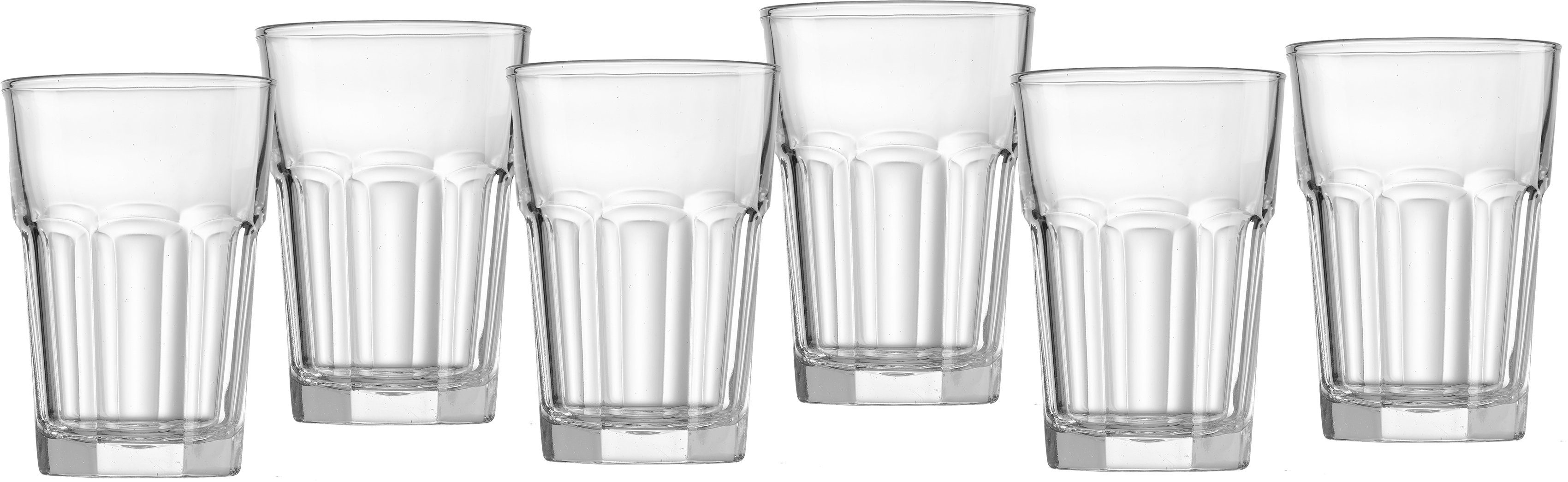 Ritzenhoff & Breker Gläser-Set Riad, 6-tlg., Glas, Facetten-Optik, 6-teilig