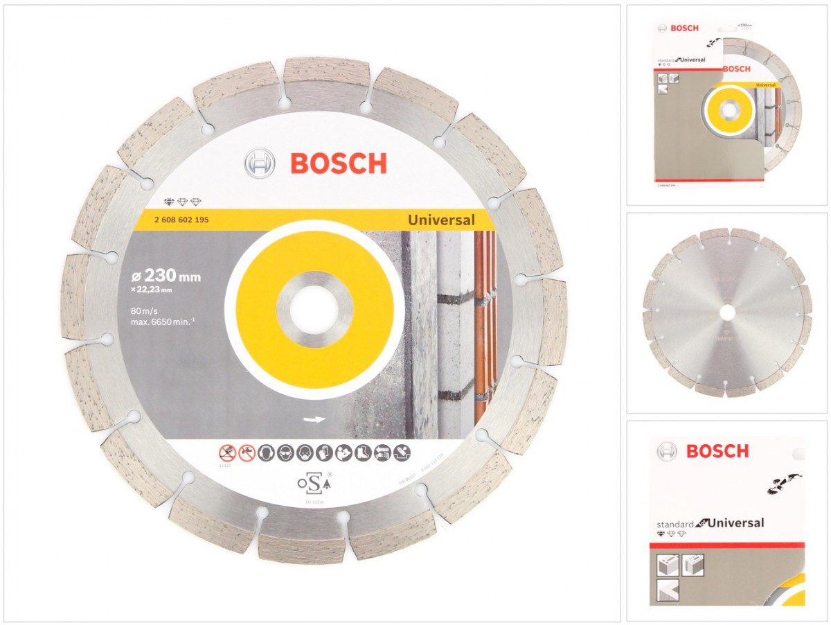 Bosch Professional Diamanttrennscheibe Diamant Trennscheibe 230 x 22,23 mm Standard for Universal (26086021