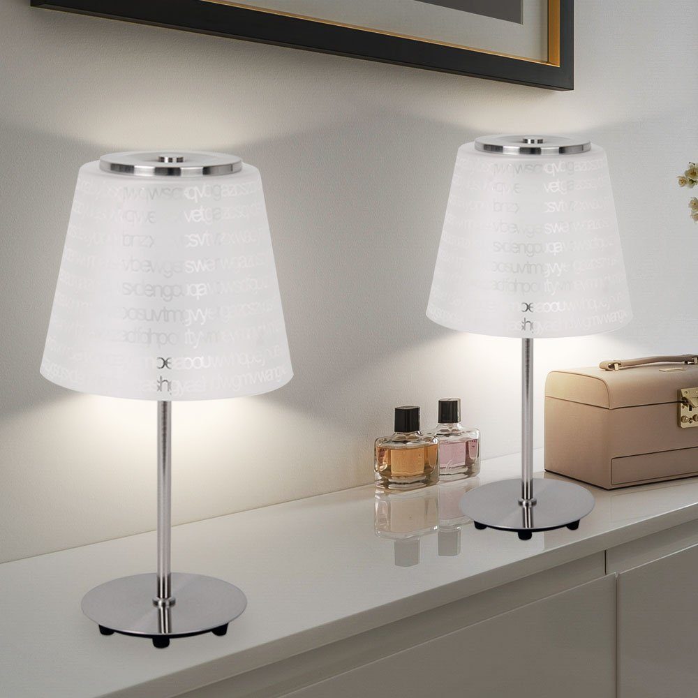 etc-shop Schreibtischlampe, Leuchtmittel nicht inklusive, 2er Set Tischleuchte Wohnzimmer Esszimmer Flur Flurlampe | Tischlampen