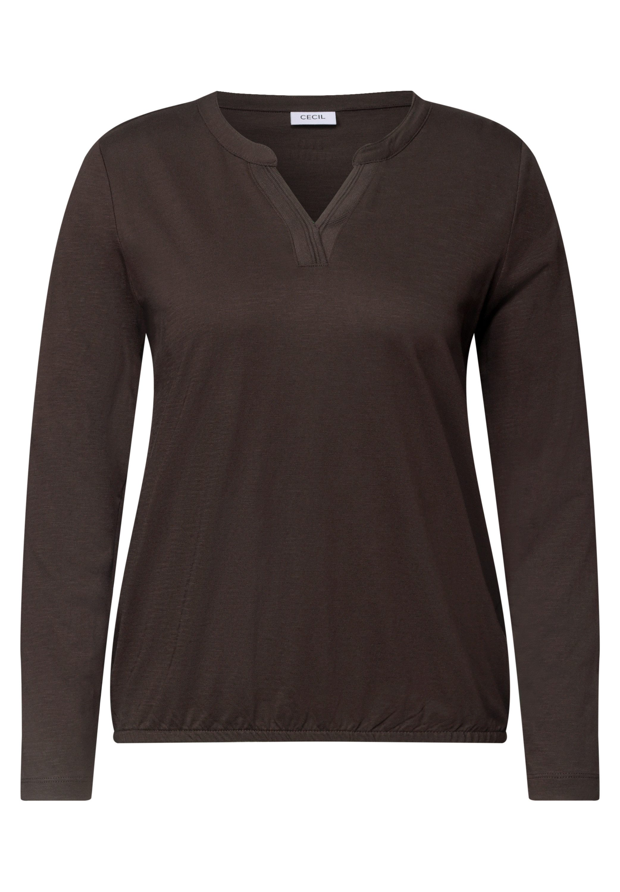 CECIL T-Shirt mit Split Neck im Tunika-Look