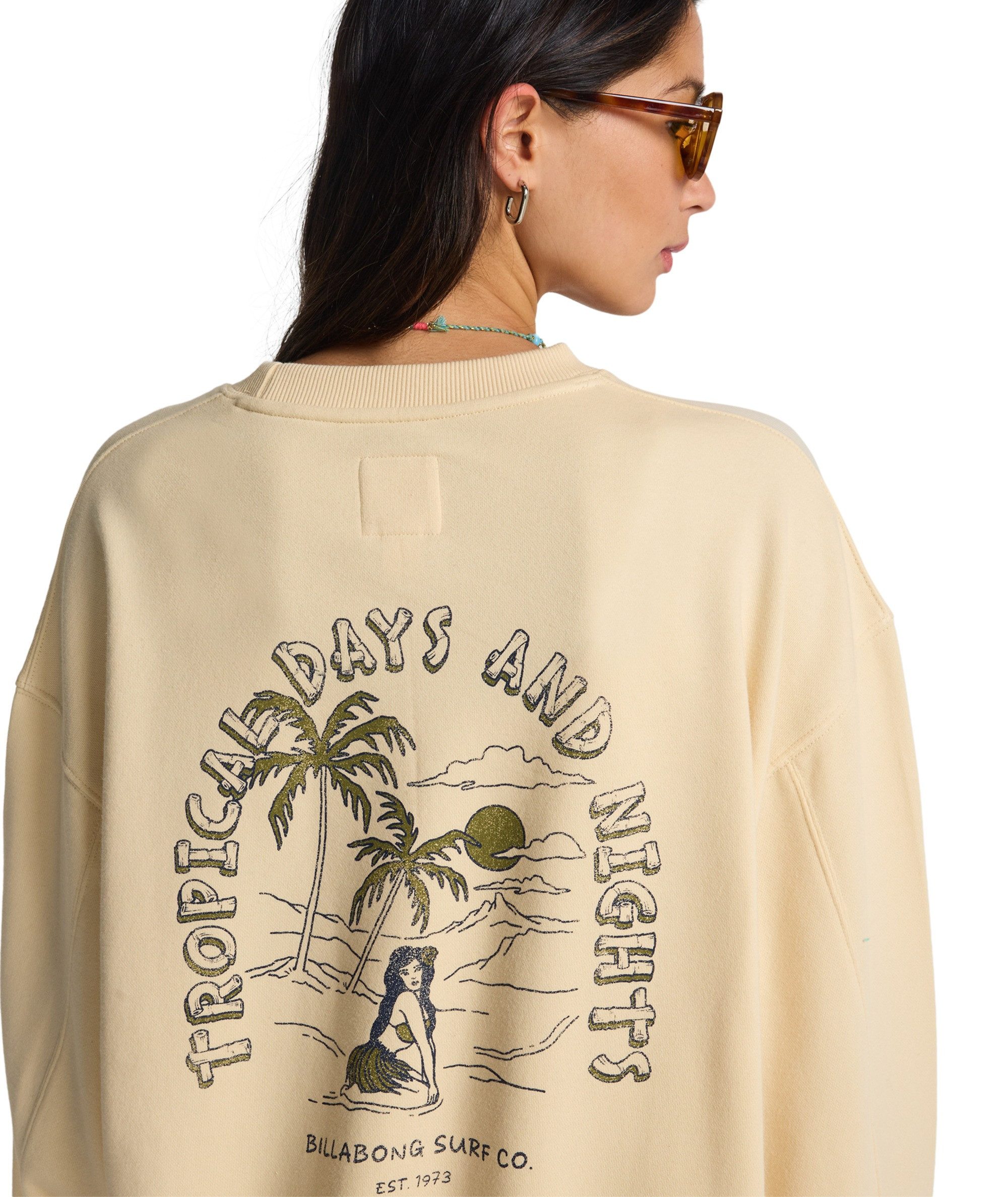 Billabong Sweatshirt ALL THE DAYS KENDALL mit Drucken vorn und hinten, in Oversize-Passform – Bild 5 von 5