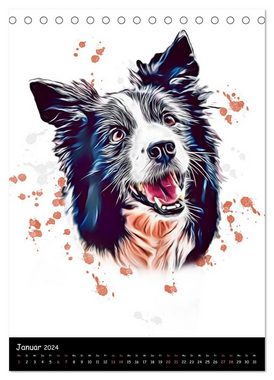CALVENDO Wandkalender Süße Hunde (Tischkalender 2024 DIN A5 hoch), CALVENDO Monatskalender
