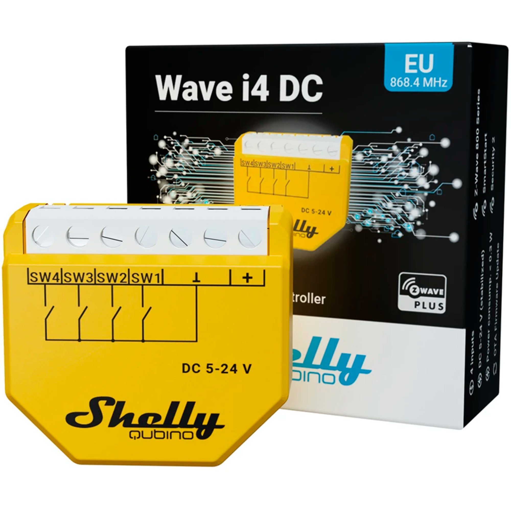Shelly Relais-Modul Shelly Qubino Wave i4 DC, Schalter