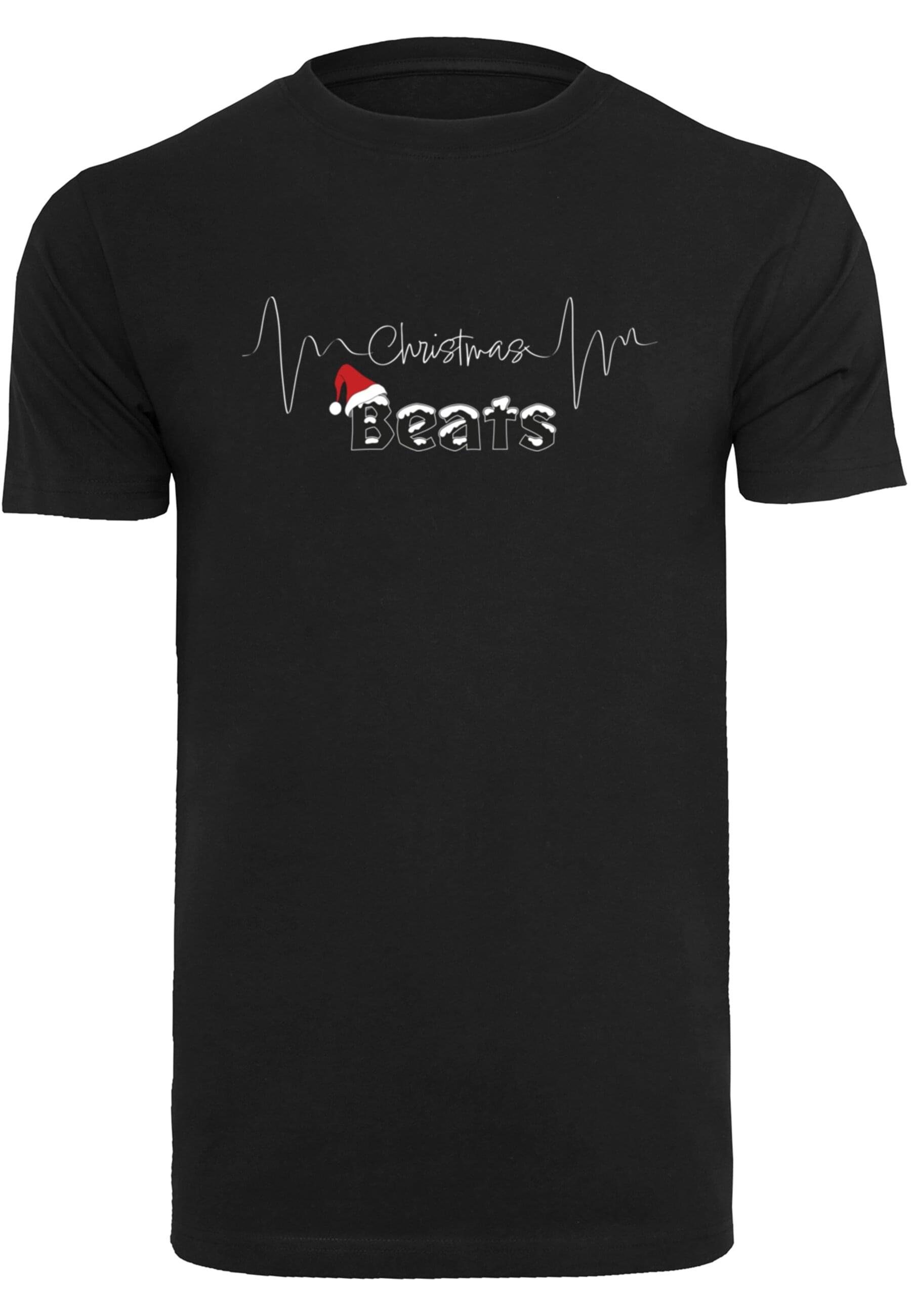 Merchcode T-Shirt Herren Christmas beats T-Shirt Round Neck (1-tlg) black