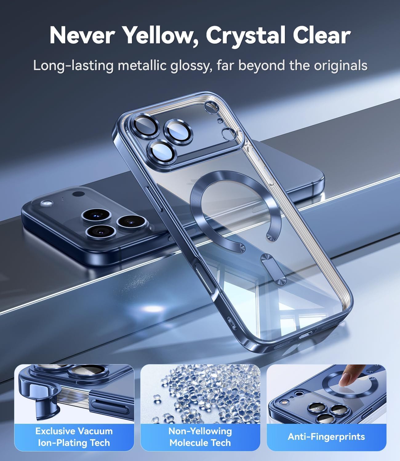 MSM Handyhülle Hülle + 2X Schutzglas für iPhone 17 Pro Max MagSafe Panzerfolie Titan – Bild 4 von 5