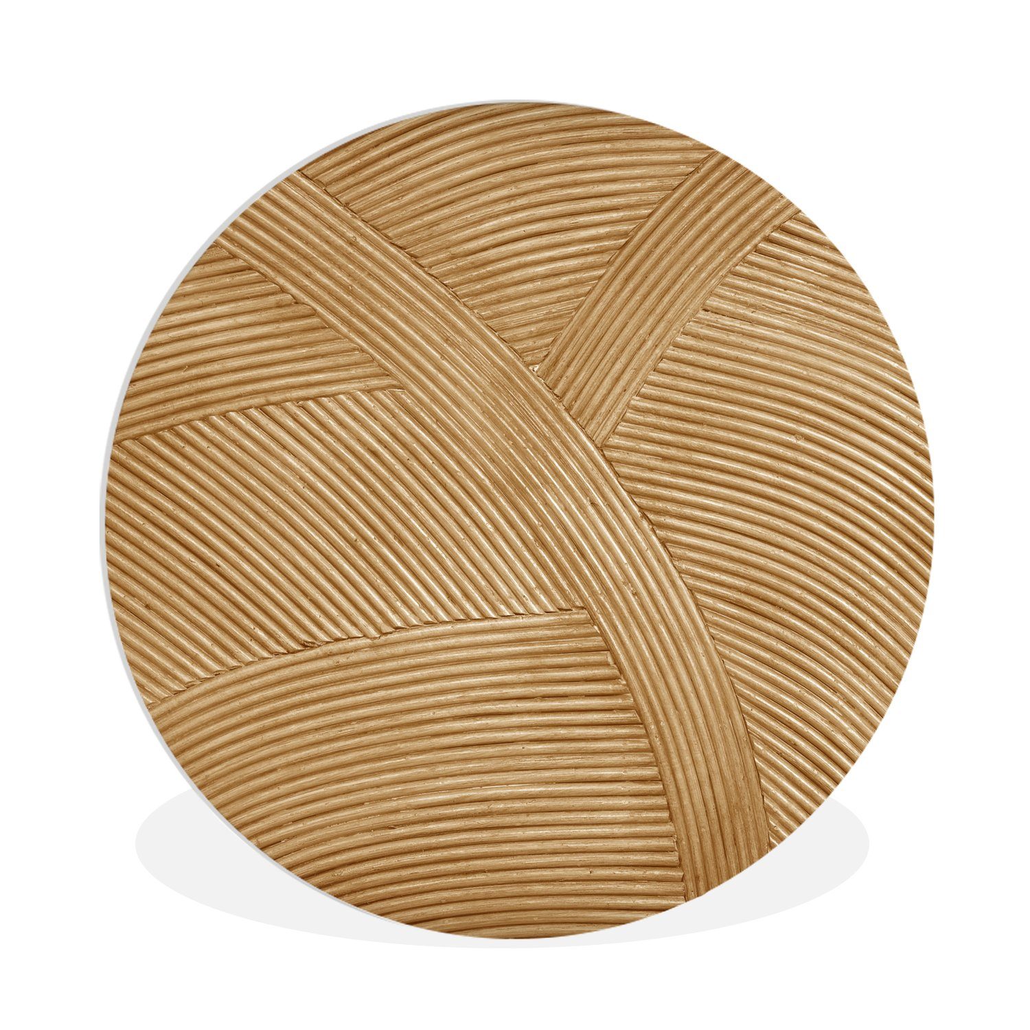 MuchoWow Gemälde Struktur - Natur - Kunst - Rattan, Fotodruck (1 St), Kreis günstig online kaufen